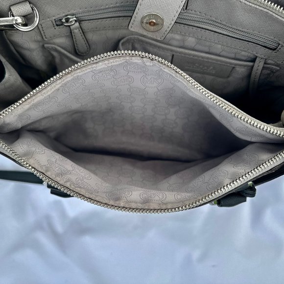 MICHAEL Michael Kors Sutton Stripe Convertible Medium Saffiano Leather Satchel - Picture 10 of 16